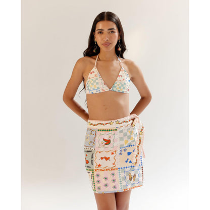 NOIB Multi Coloured Wrap Me Round Skirt
