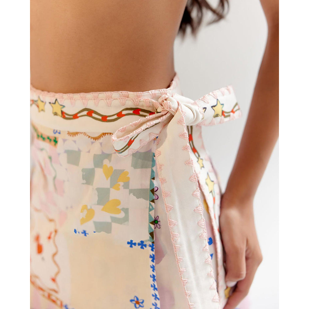 NOIB Multi Coloured Wrap Me Round Skirt