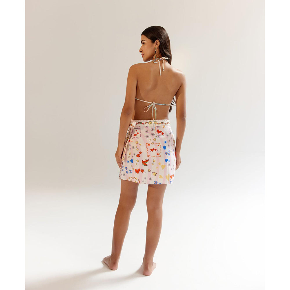 NOIB Multi Coloured Wrap Me Round Skirt