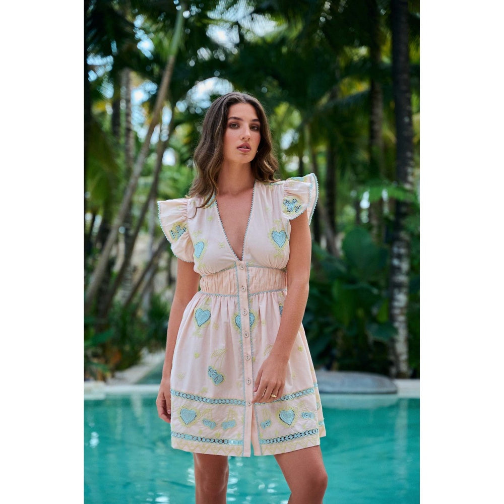 NOIB Estella Mini Dress - Peach