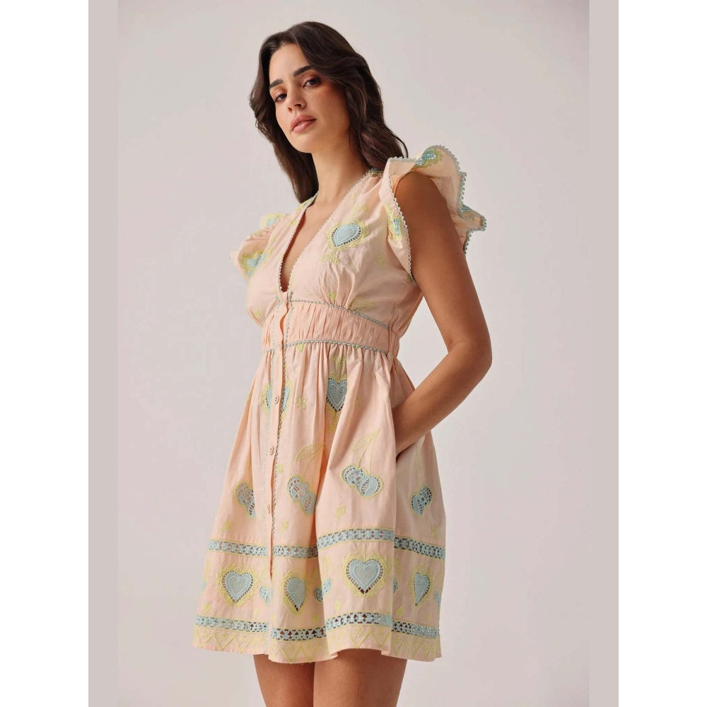 NOIB Estella Mini Dress - Peach