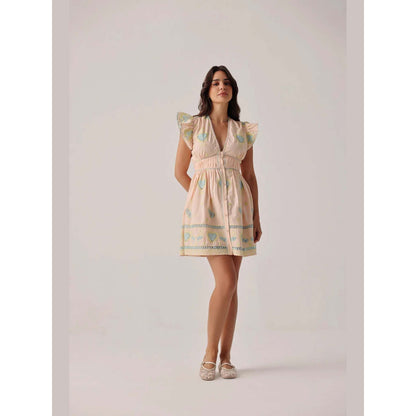 NOIB Estella Mini Dress - Peach