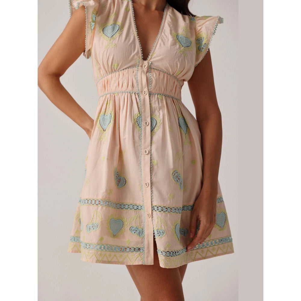 NOIB Estella Mini Dress - Peach