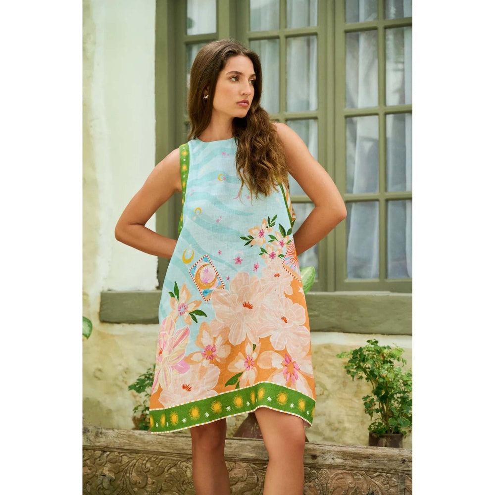 NOIB Harper Knee Dress - Azure