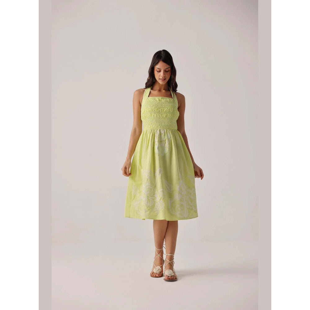NOIB Hazel Midi Dress - Lime