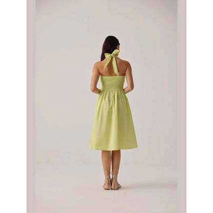 NOIB Hazel Midi Dress - Lime