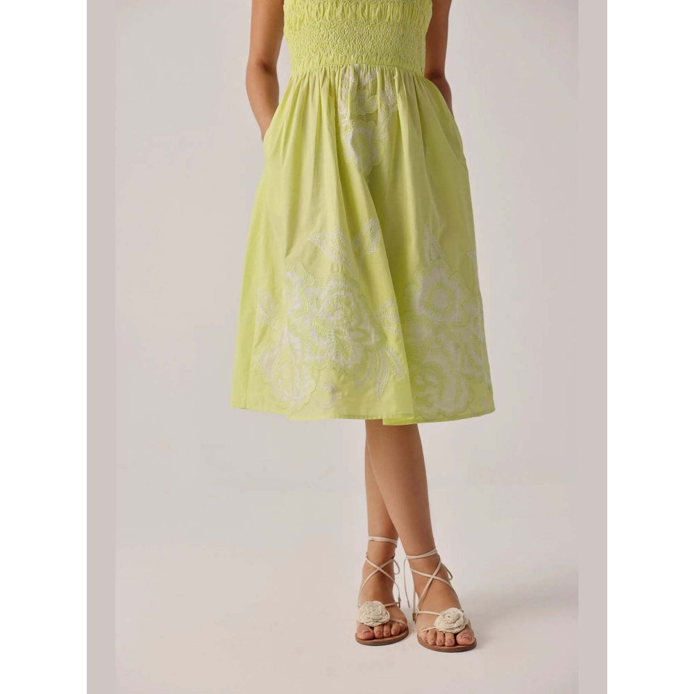 NOIB Hazel Midi Dress - Lime