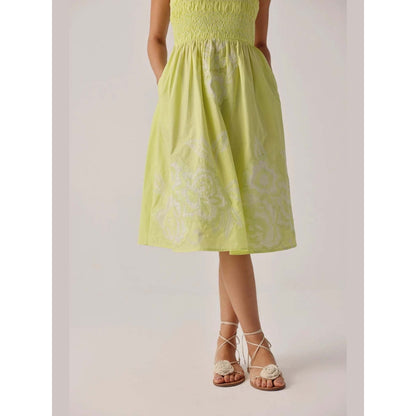 NOIB Hazel Midi Dress - Lime