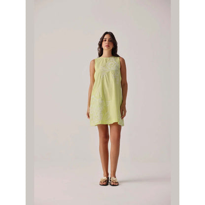 NOIB Harper Mini Dress - Lime