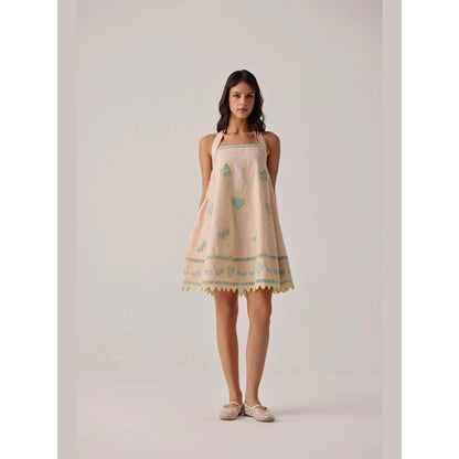 NOIB Hazel Mini Dress - Peach