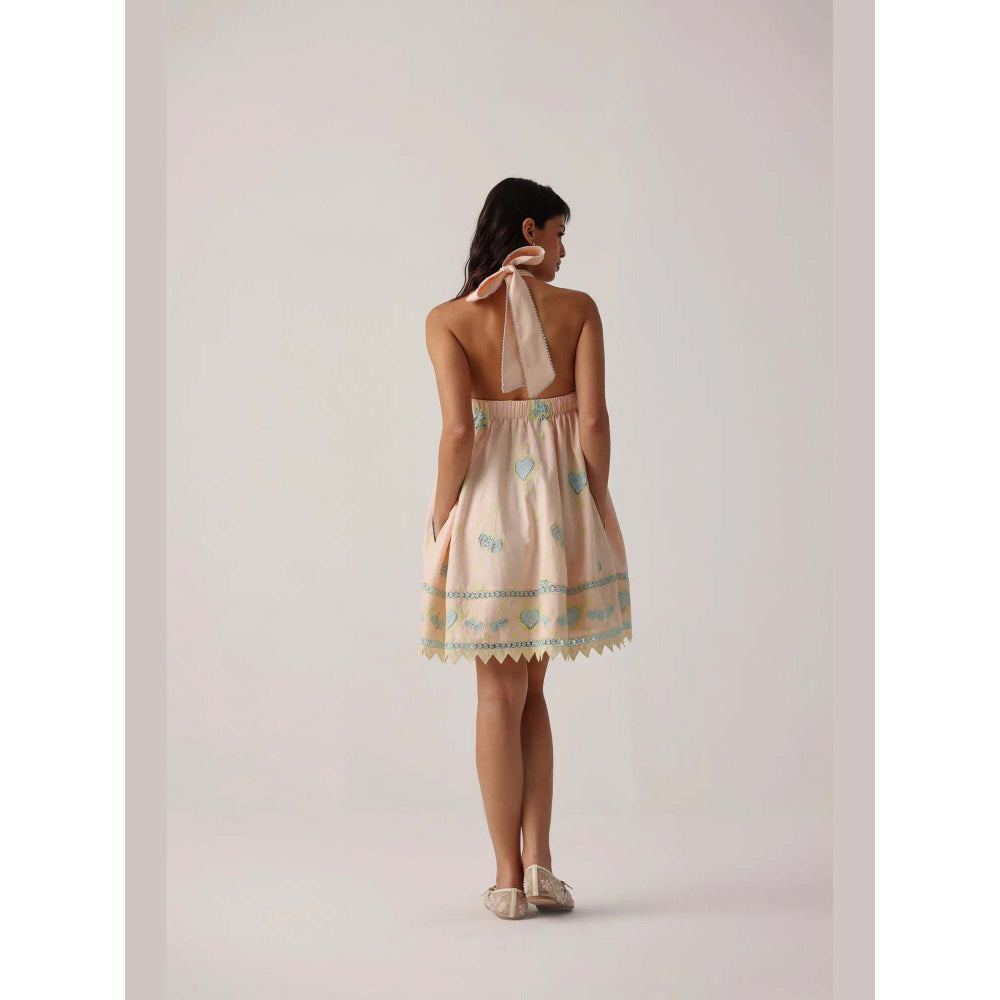 NOIB Hazel Mini Dress - Peach