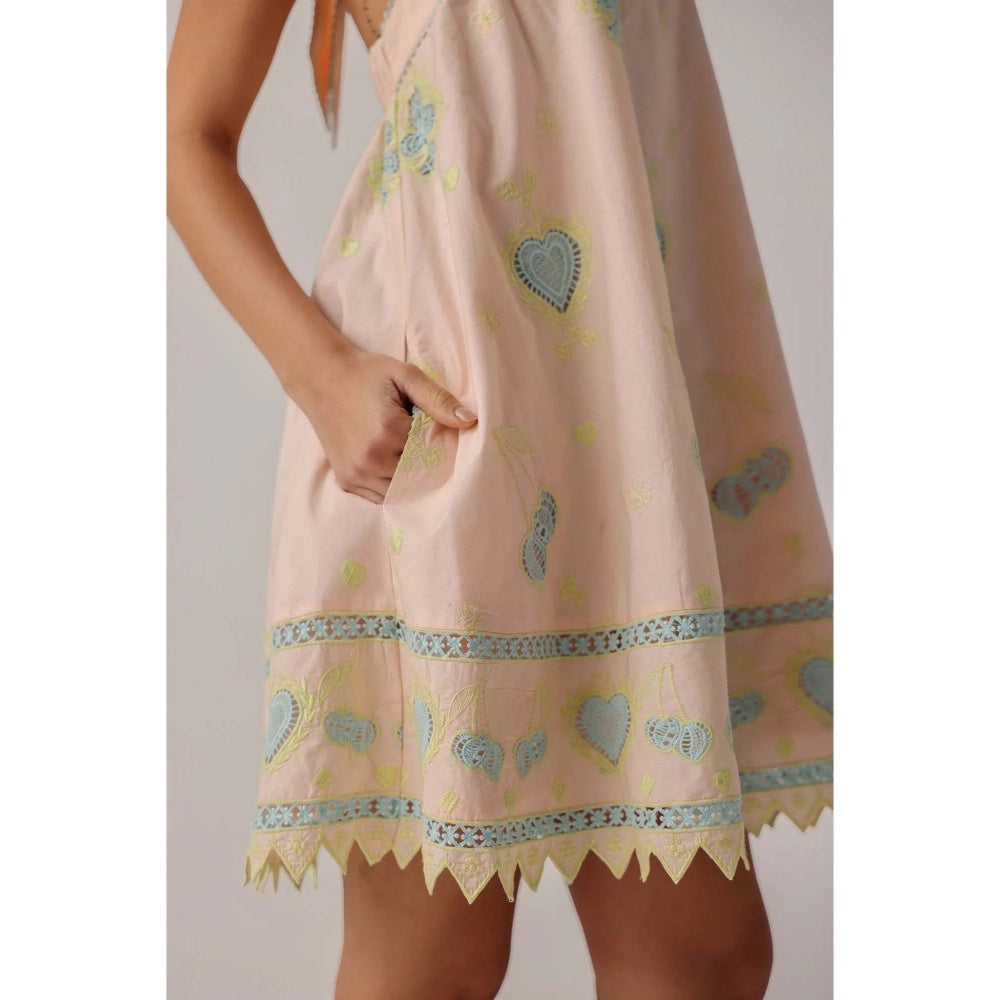 NOIB Hazel Mini Dress - Peach