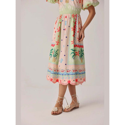 NOIB Lyla Midi Dress - Ananas