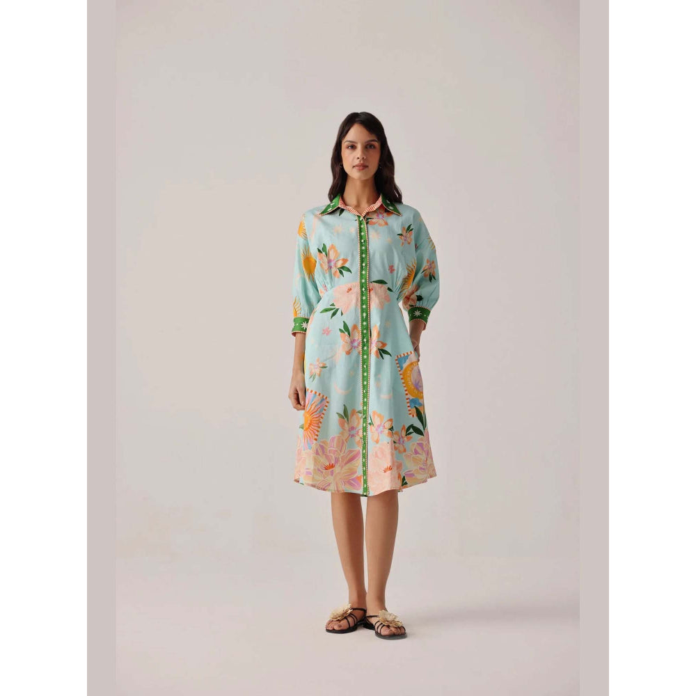 NOIB Lena Midi Dress - Azure
