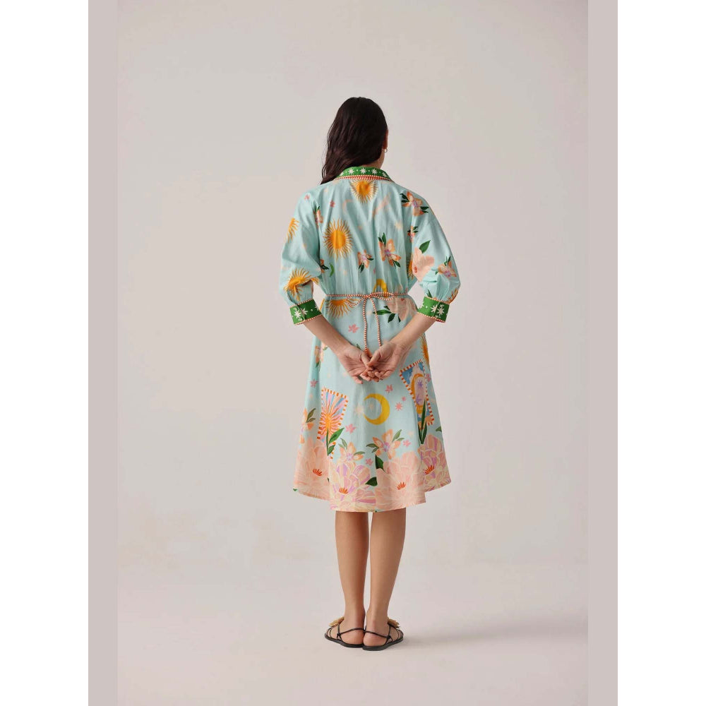 NOIB Lena Midi Dress - Azure