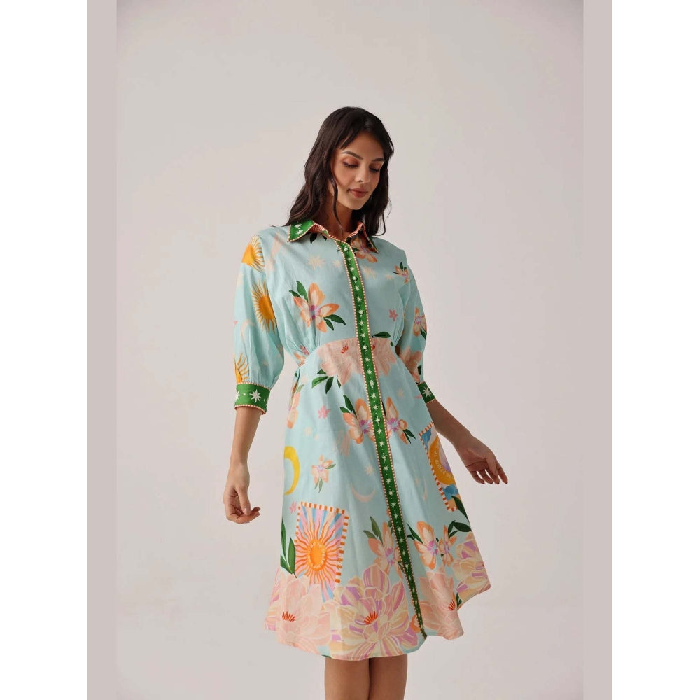 NOIB Lena Midi Dress - Azure