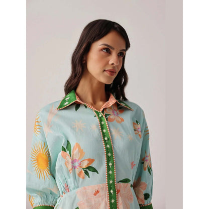 NOIB Lena Midi Dress - Azure