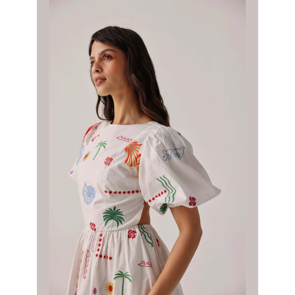 NOIB Lyla Midi Dress - Ecru
