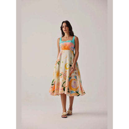 NOIB Nora Midi Dress - Azure