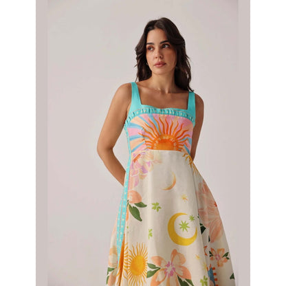 NOIB Nora Midi Dress - Azure