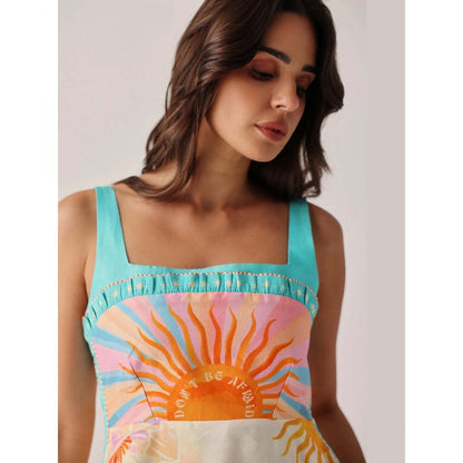 NOIB Nora Midi Dress - Azure