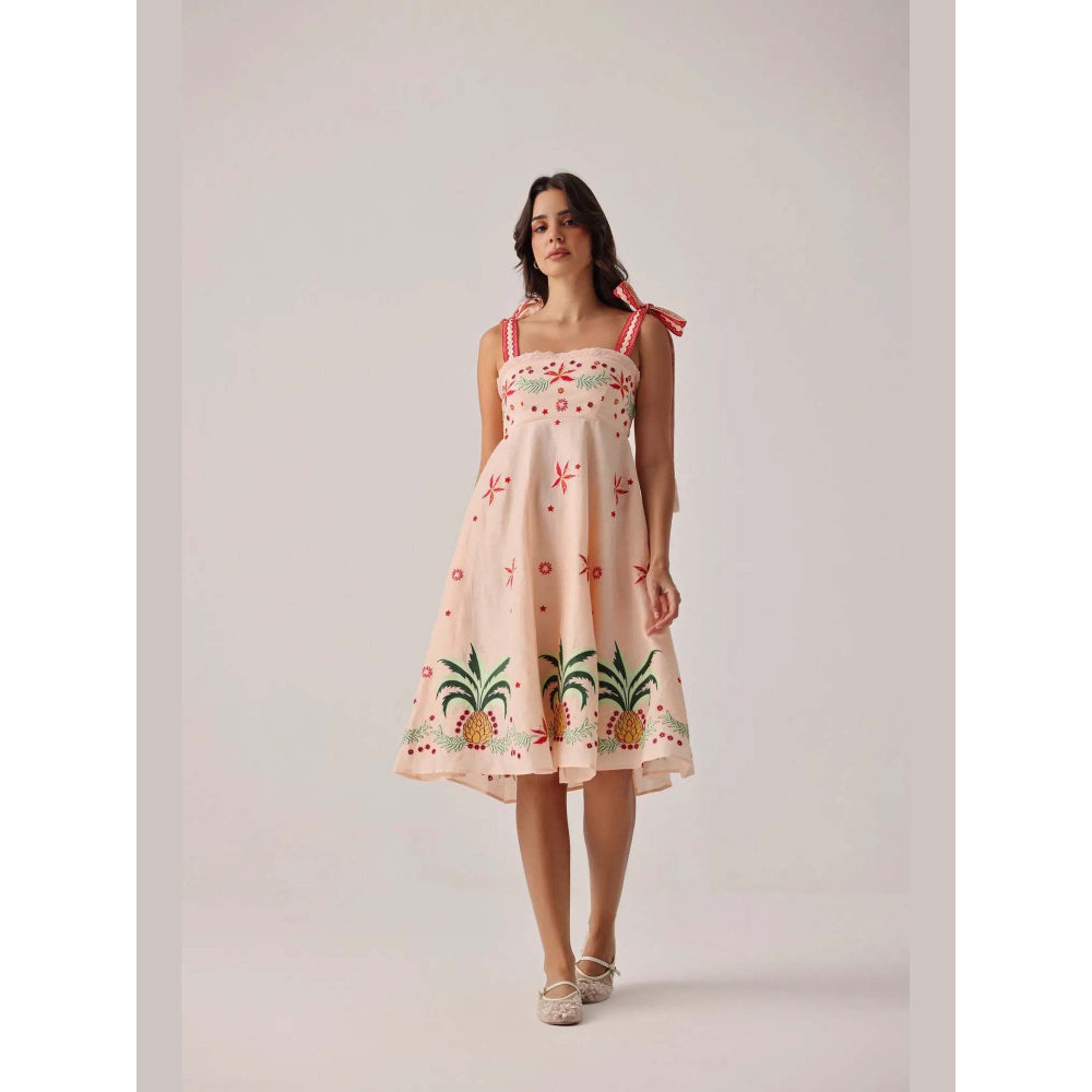 NOIB Nora Midi Dress - Peach