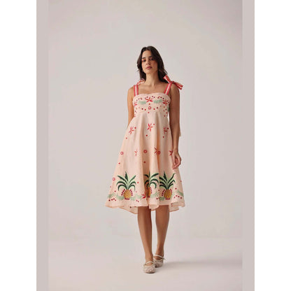 NOIB Nora Midi Dress - Peach