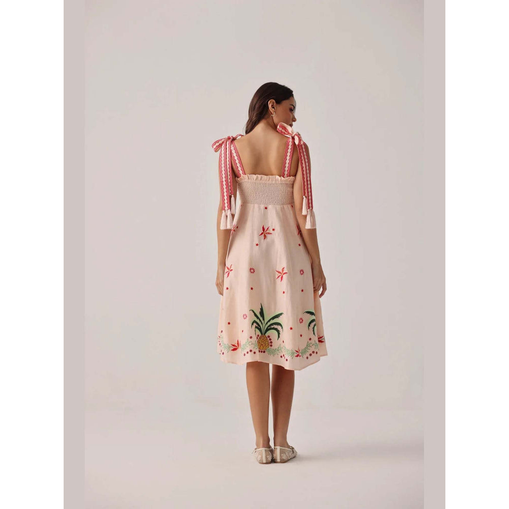 NOIB Nora Midi Dress - Peach