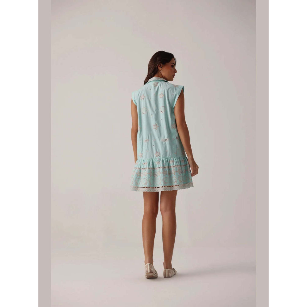 NOIB Vega Mini Dress - Aqua