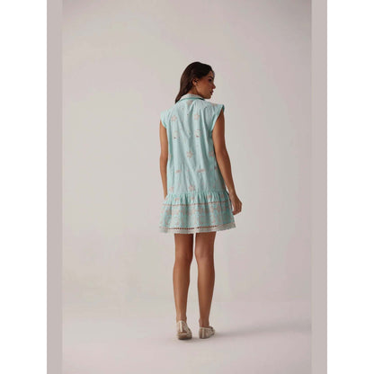 NOIB Vega Mini Dress - Aqua