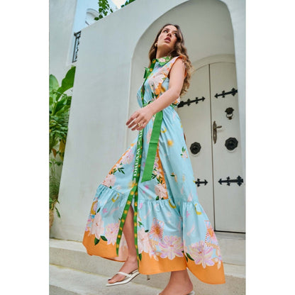 NOIB Vega Maxi Dress - Azure