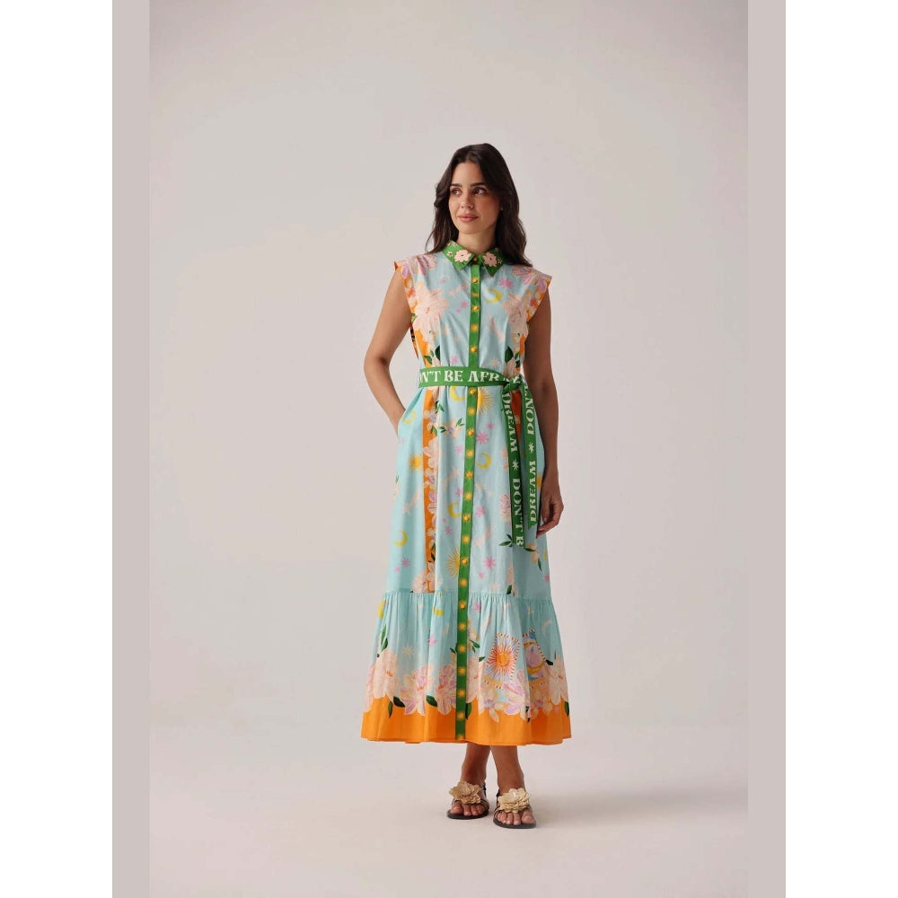 NOIB Vega Maxi Dress - Azure