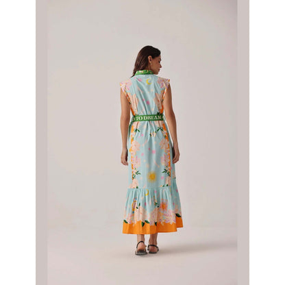 NOIB Vega Maxi Dress - Azure