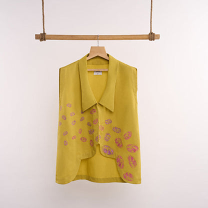 nona Lehr Asymmetric Shirt-Yellow