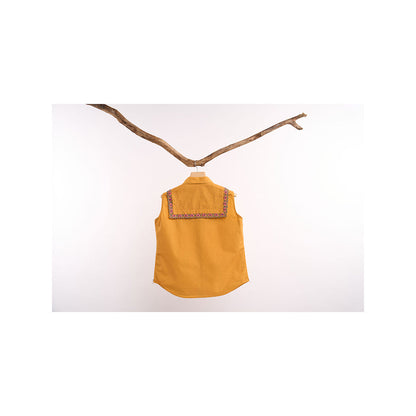 nona Lehr Yoke Shirt-Mustard