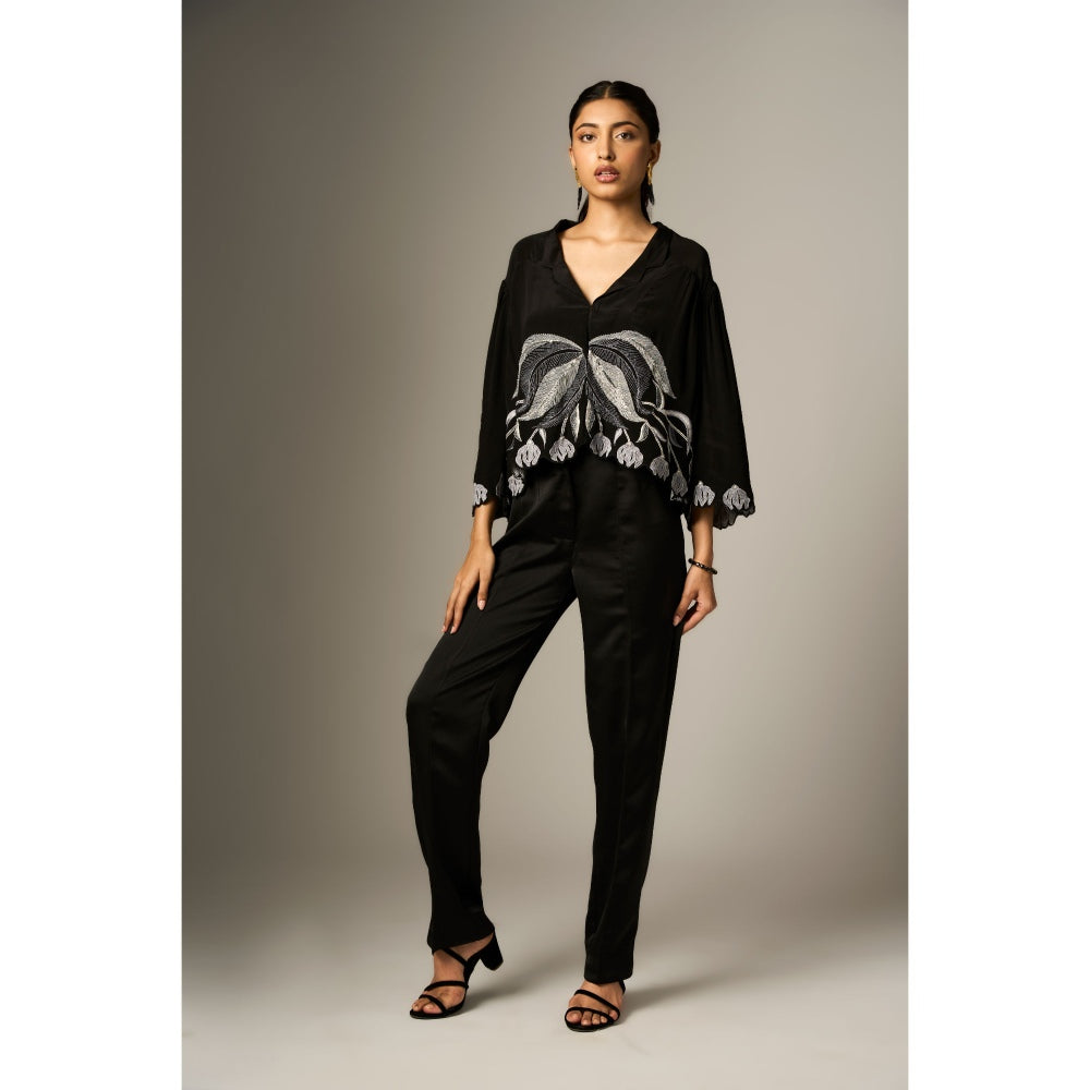 nona Lehr Flared Shirt-Black