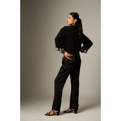 nona Lehr Flared Shirt-Black