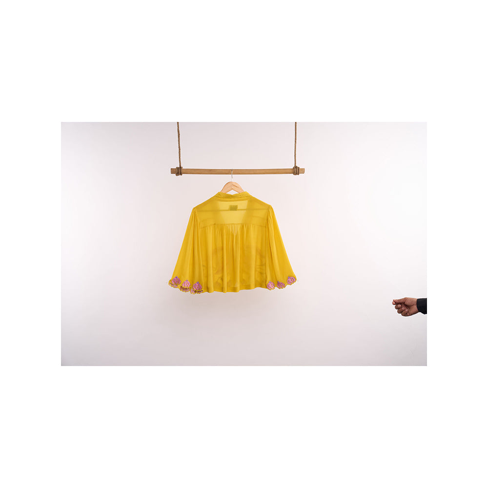 nona Lehr Flared Shirt-Yellow