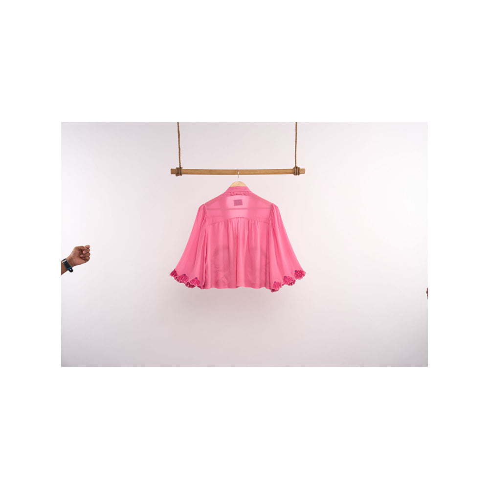 nona Lehr Flared Shirt-Pink