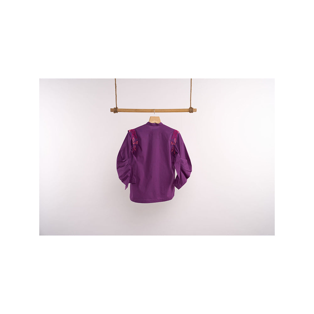 nona Lehr Curvy Shirt-Purple