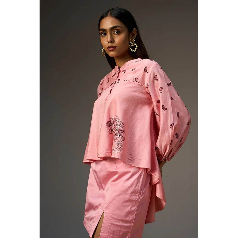 nona Pink Lehr High Low Top