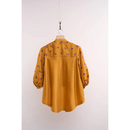 nona Mustard Lehr High Low Top