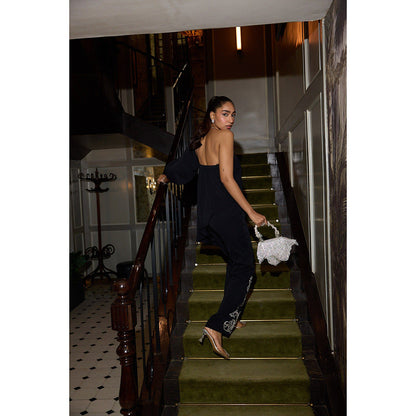 nona Aira Floral Co-Ord Set - Black
