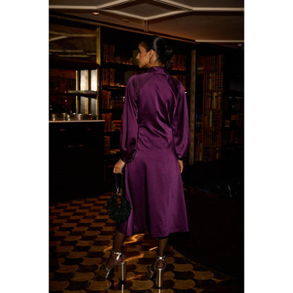 nona Womens Purple Dress