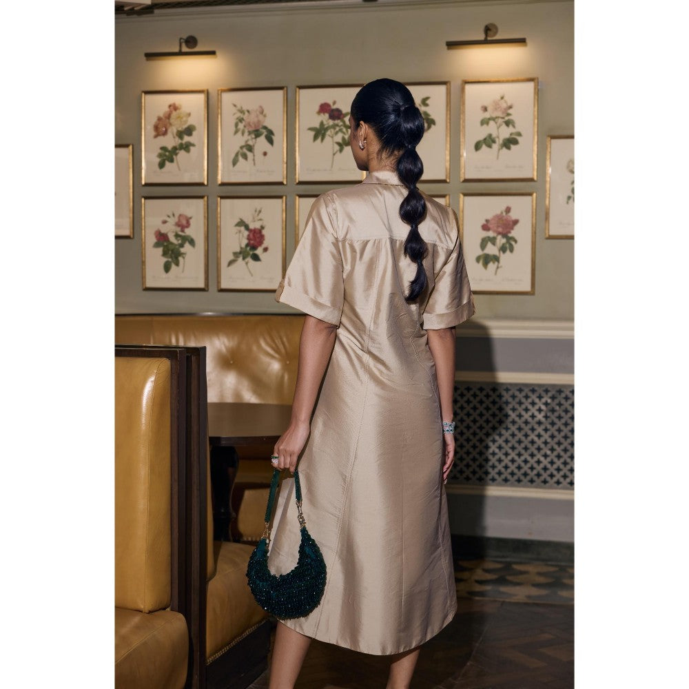 nona Womens Beige Dress