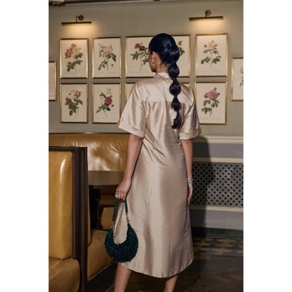 nona Womens Beige Dress