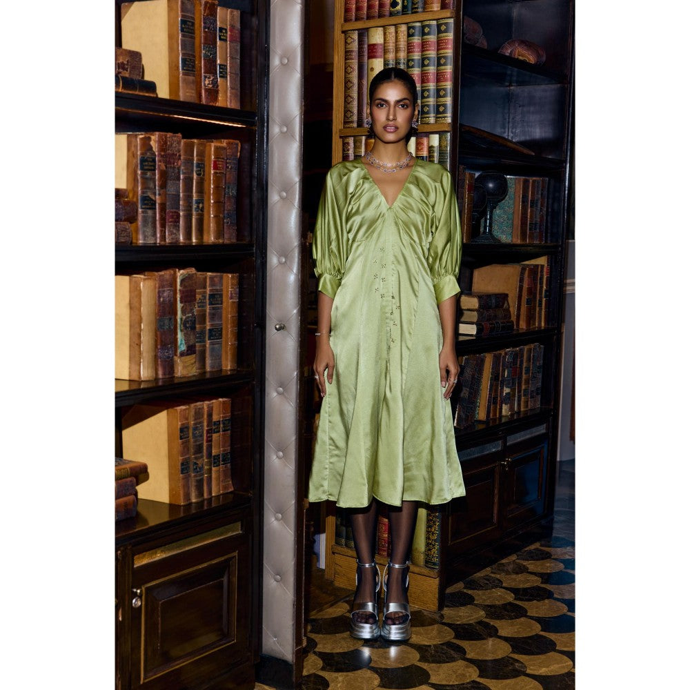nona Womens Green Dress
