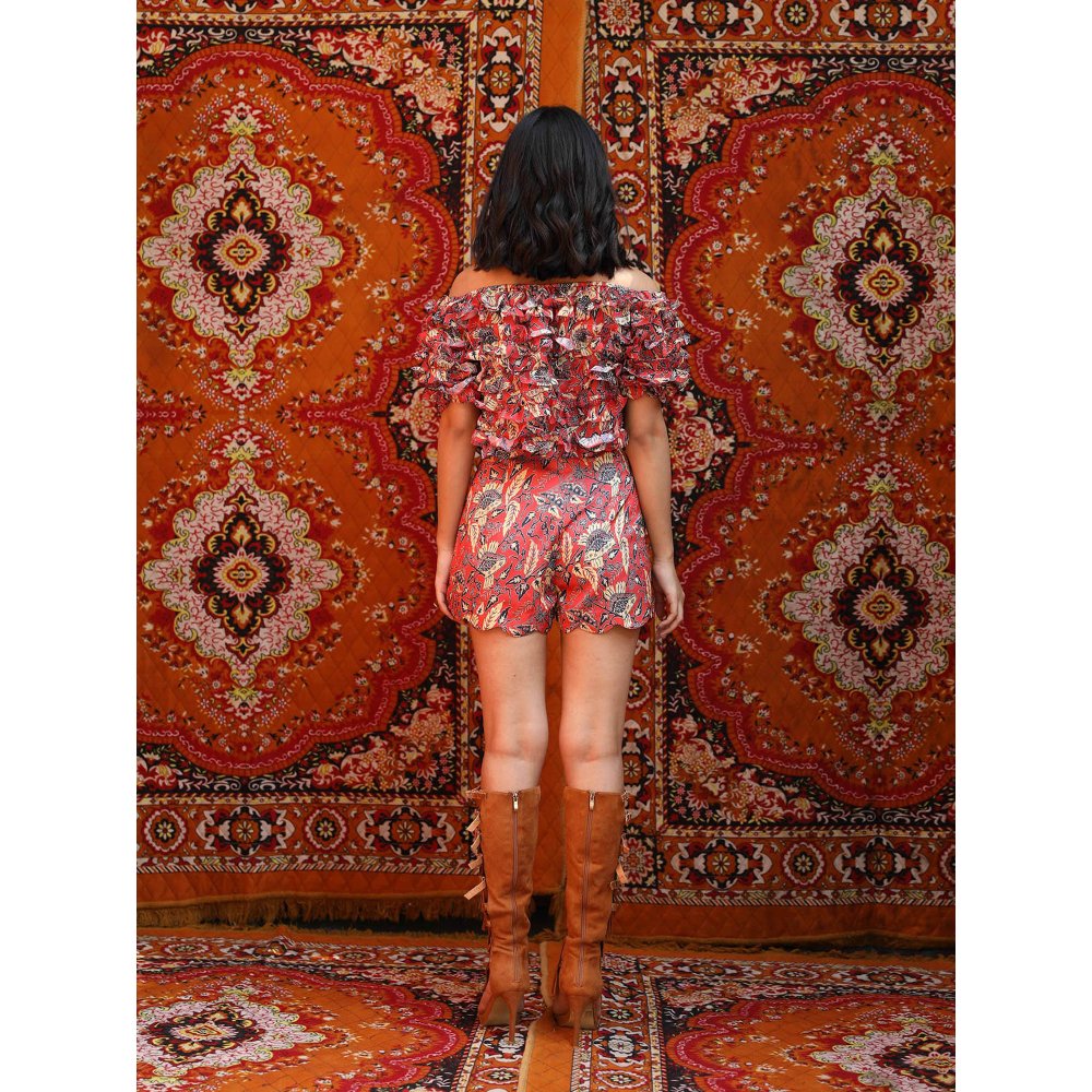 NORN Red Fezgetty Shorts