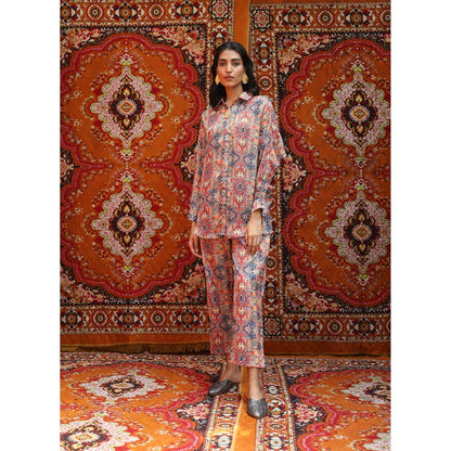 NORN Orange Taza Printed Pants