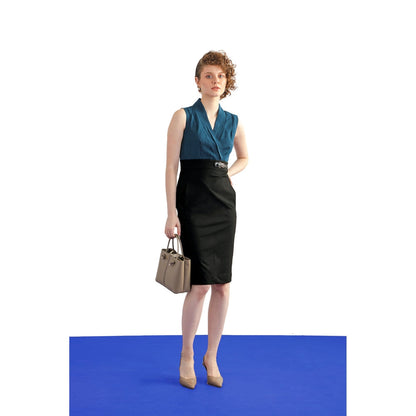 Notebook Eden Blue And Black Colorblock Dress